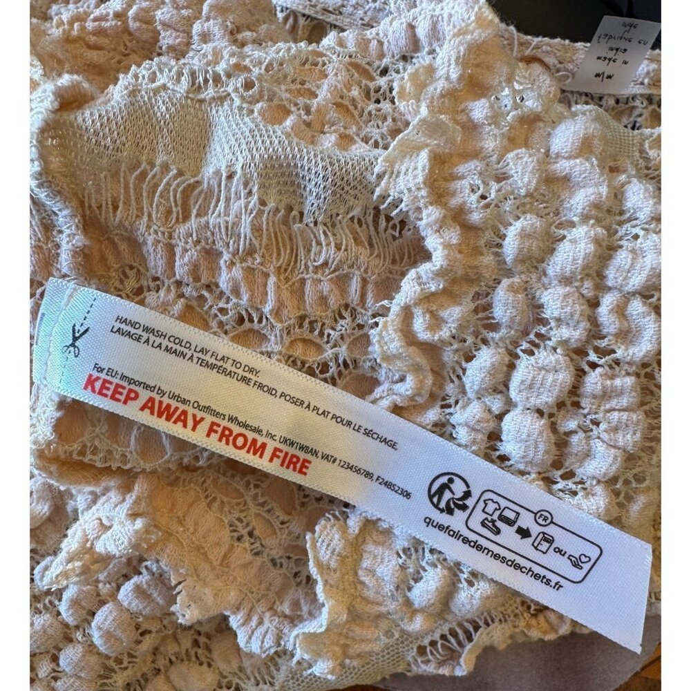 Free People Angelina Lace Size M Stretchy Peach NWOT $68 - Picture 5 of 16